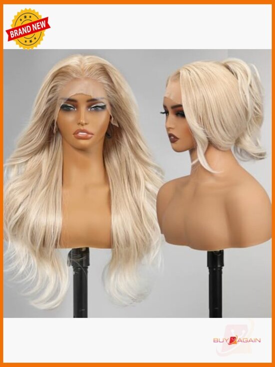 26in HD Lace Front Wig Glueless Wavy Synthetic Hair Daily Wear main image 5